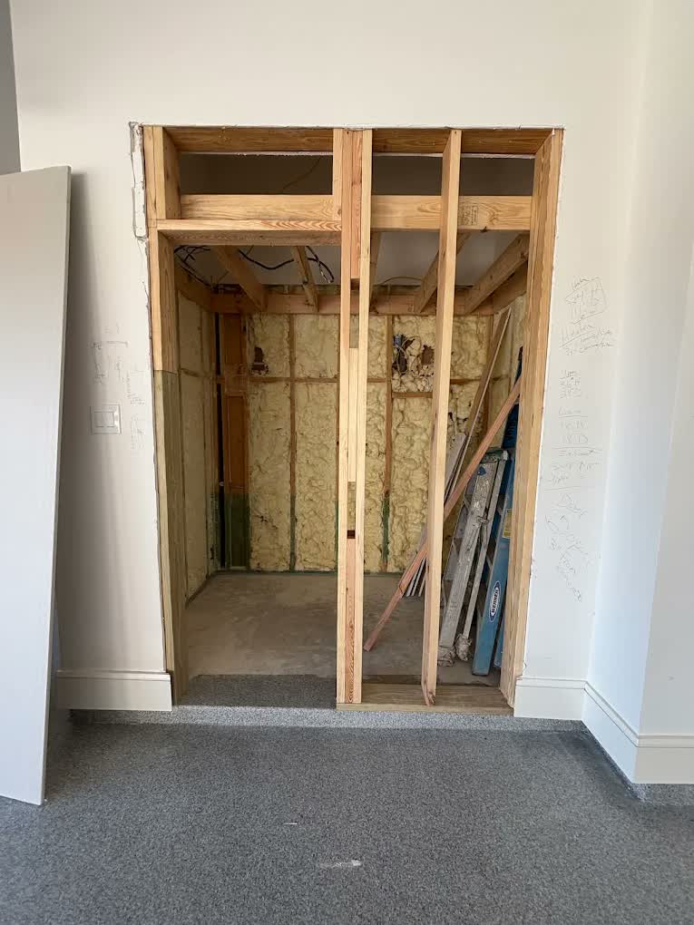 Framed closet with insulation by Asier Services