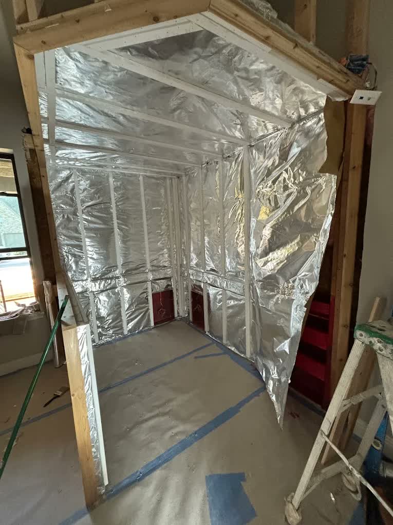 Interior wall framing and insulation by Asier Services