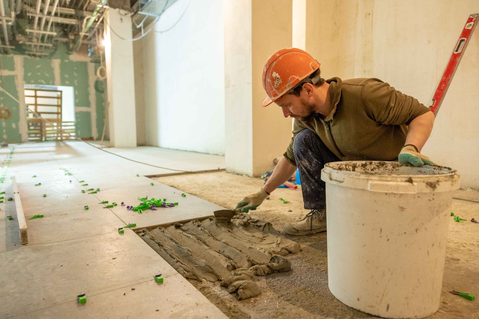Commercial interior renovation in progress
